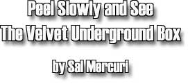 Peel Slowly and See - The Velvet Underground Box - by Sal Mercuri