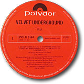 The Velvet Underground | VU | Polygram POLD 5167 (red polydor label) | UK