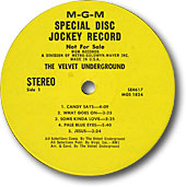 The Velvet Underground | MGM SE-4617 | yellow label Side 1